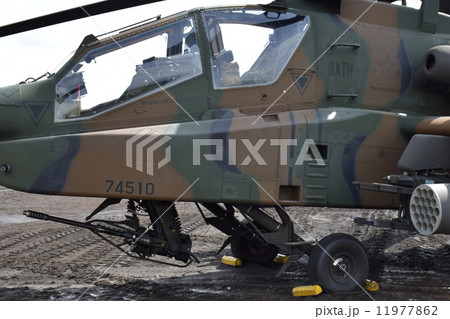 アパッチ　AH-64D　（ 攻撃ヘリコプター ）　M230 機関砲　2014年 富士総合火力演習 11977862