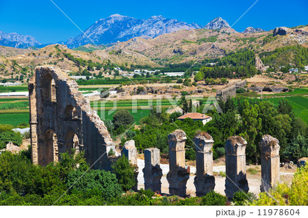 Aqueduct at Aspendos in Antalya, Turkey 11978604
