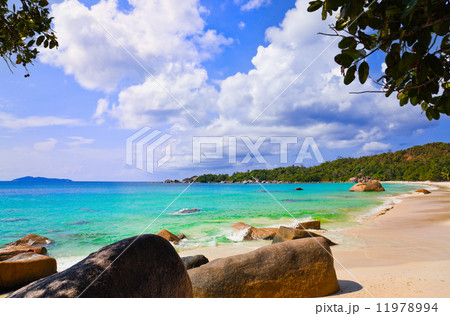 Beach Anse Lazio at island Praslin, Seychelles Beach Anse Lazio at island Praslin, Seychelles 11978994