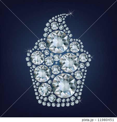 Cupcake made up a lot of diamonds 11980451