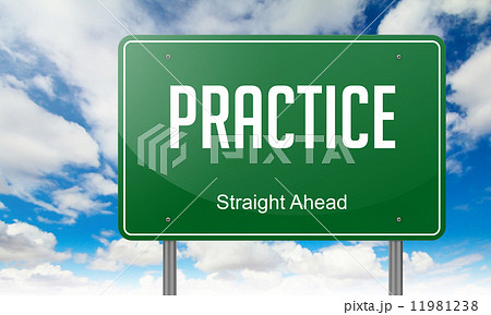 Practice on Green Highway Signpost. Practice on Green Highway Signpost. 11981238