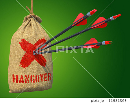 Hangover - Arrows Hit in Red Mark Target. 11981363