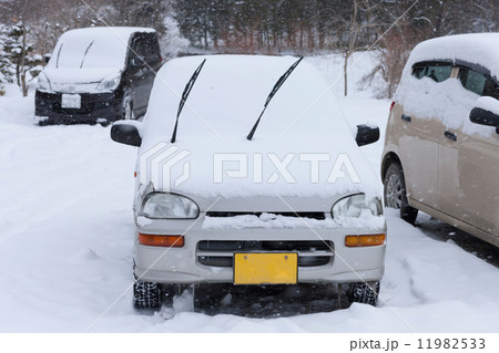 雪に埋もれた乗用車 11982533
