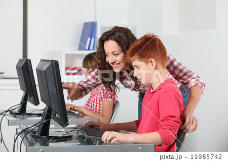 Children in computing class Children in computing class 11985742