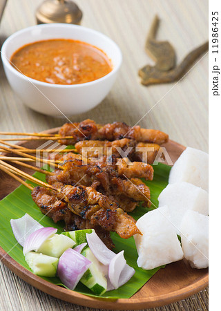 chicken satay popular asian dish 11986425