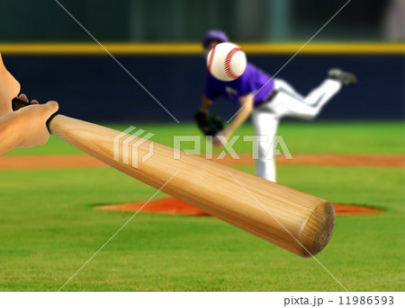 Baseball Pitcher Throwing Ball to Batter 11986593