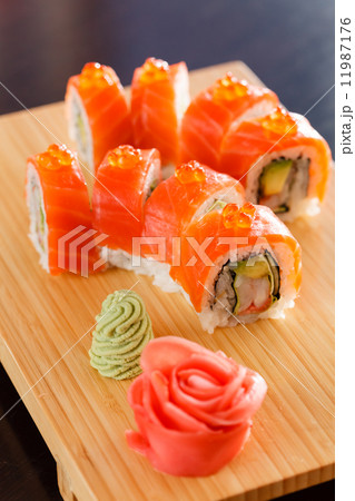 sushi on the wood board 11987176