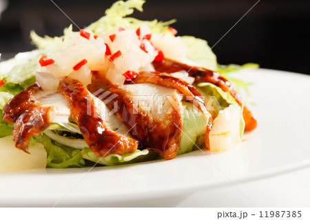 salad with smoked eel salad with smoked eel 11987385