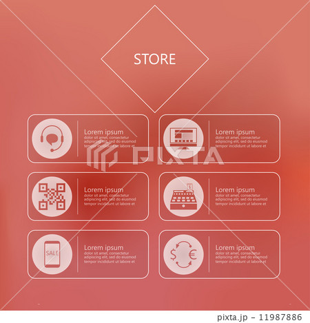 Stylized vector icons for store in internet Stylized vector icons for store in internet 11987886