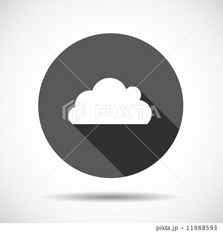Cloud Flat Icon with long Shadow. Vector Illustration. Cloud Flat Icon with long Shadow. Vector Illustration. 11988593