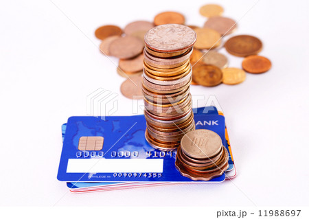 Bank card and metal coins Bank card and metal coins 11988697