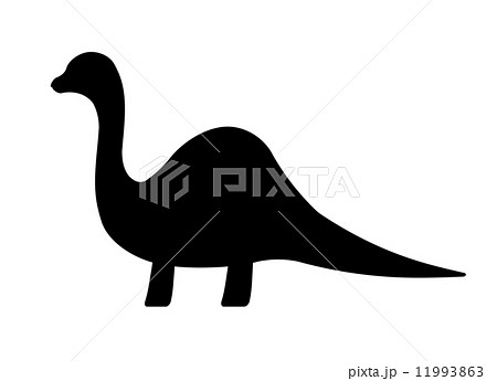 恐竜のシルエットのイラスト素材