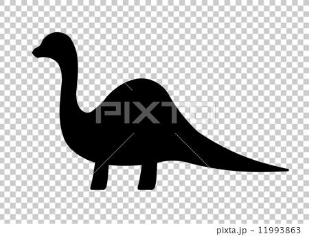 恐竜のシルエットのイラスト素材