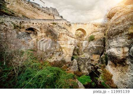 View of Ronda Bridge and canyon  11995139