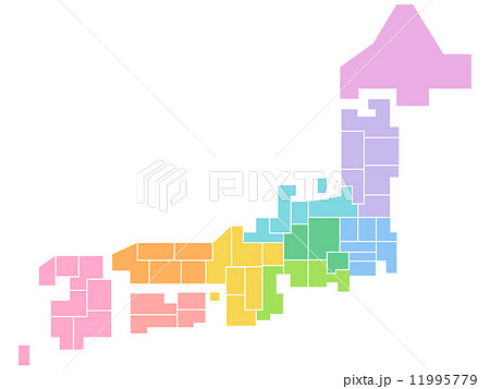 日本地図02のイラスト素材