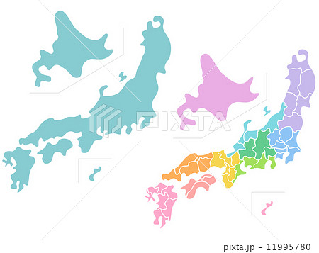 日本地図03のイラスト素材