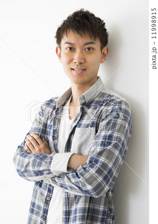 ミドル男性 私服の写真素材