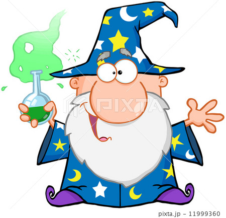 Crazy Wizard Holding A Green Magic Potion 11999360