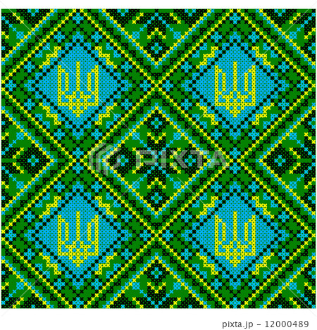 Embroidery. Ukrainian national ornament Embroidery. Ukrainian national ornament 12000489