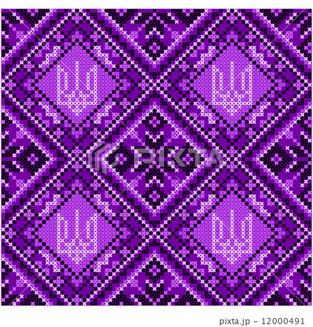 Embroidery. Ukrainian national ornament 12000491