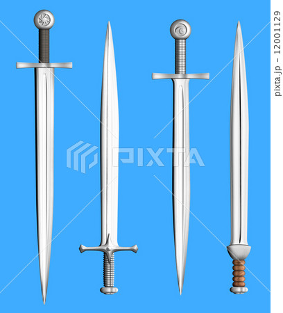 metal swords collection isolated chroma key 12001129