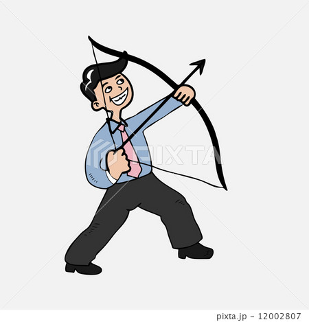 Businessman shooting archer Businessman shooting archer 12002807
