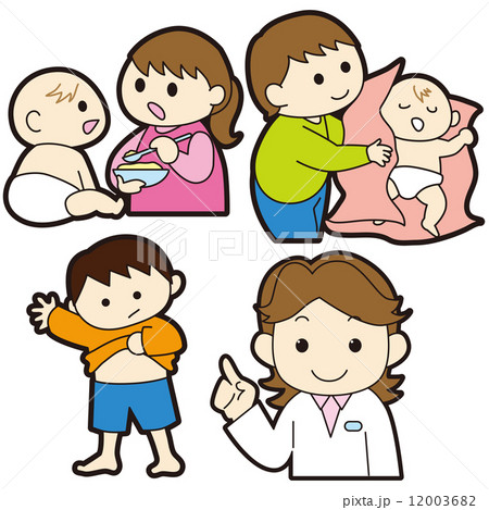 医療 介護用イラスト 赤ちゃん 育児 子供のイラスト素材 1036