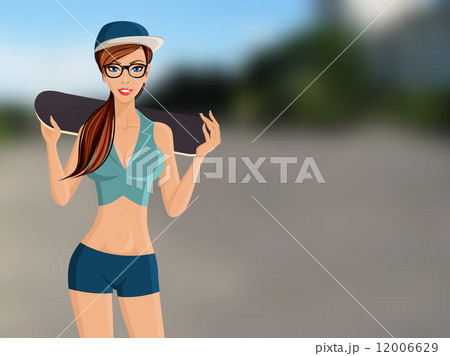 Girl skate board 12006629