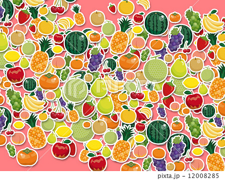 果物 カラフル デザイン 可愛いのイラスト素材 1085