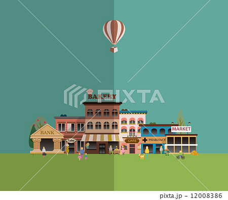 Set buildings of small business flat design 12008386