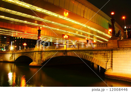 日本橋ライトアップの写真素材