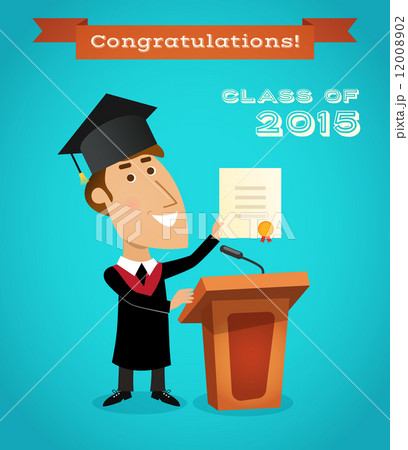 Graduate man near tribune 12008902