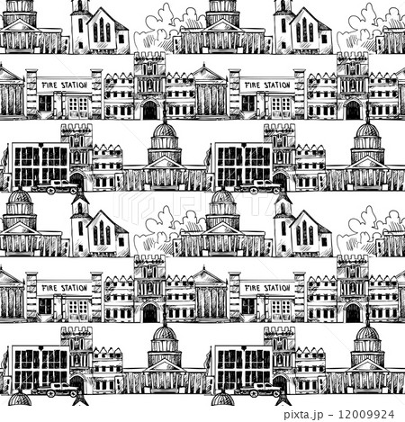 Seamless background with government buildings 12009924