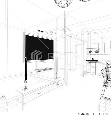 modern interior of living room 12010528