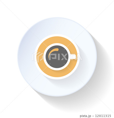 A cup of coffee on top flat icon A cup of coffee on top flat icon 12011315