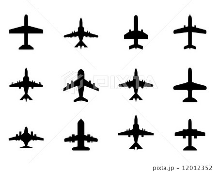 vector icons of airplanes 12012352