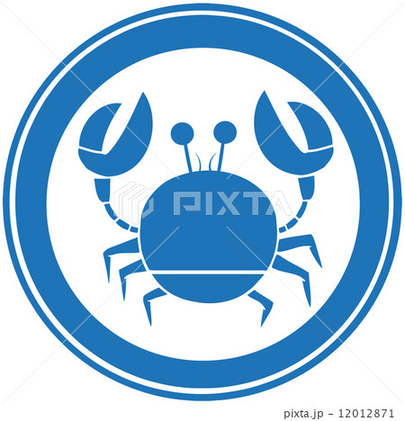 Blue Circle Crab Logo 12012871