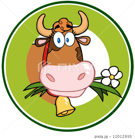 Dairy Cow Cartoon Logo Mascot Banner 12012930