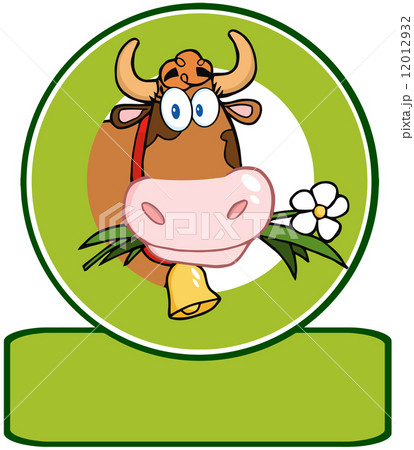 Dairy Cow Cartoon Logo Mascot 12012932