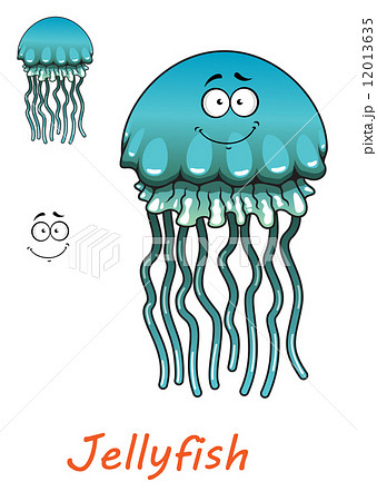 Cartoon underwater jellyfish 12013635