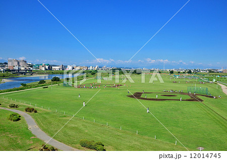 多摩川二子橋公園の写真素材