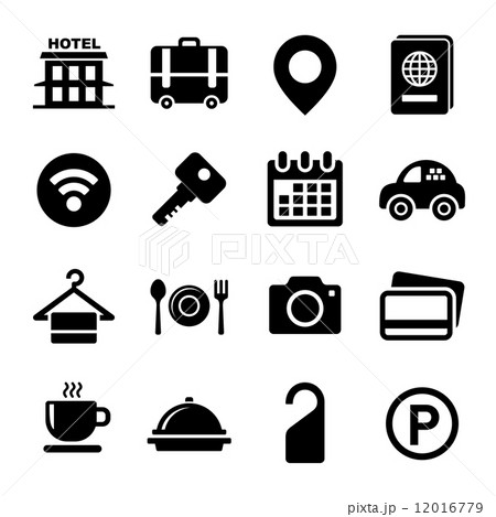 Hotel Icons Set 12016779