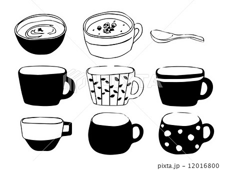 コーヒーカップ スープカップのイラスト素材 12016800 Pixta