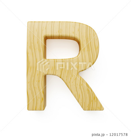 Wooden alphabet letter symbol - R 12017578