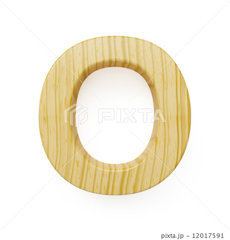 Wooden alphabet letter symbol - O 12017591