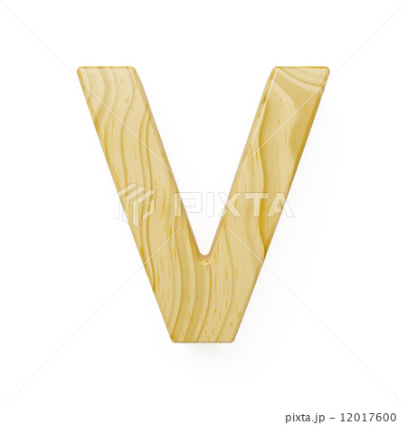 Wooden alphabet letter symbol - V Wooden alphabet letter symbol - V 12017600