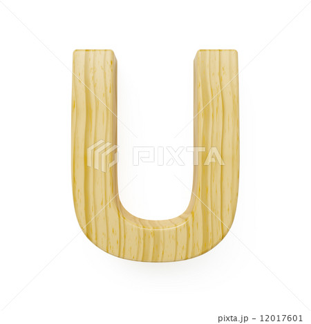 Wooden alphabet letter symbol - U Wooden alphabet letter symbol - U 12017601