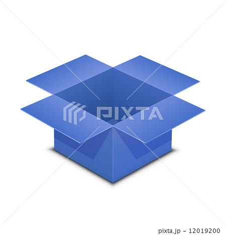 Open blue box on white 12019200