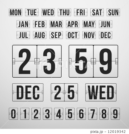 Countdown Timer and Date, Calendar Scoreboard 12019342
