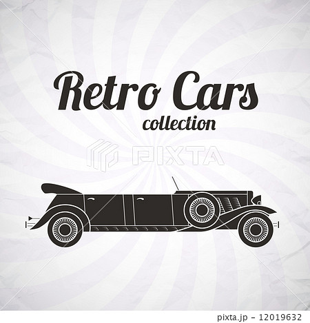 Retro limousine cabriolet car, vintage collection 12019632